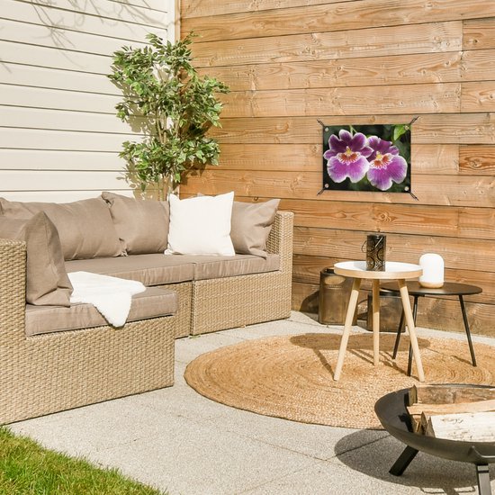 Décoration de Jardin Orchidée sauvage - 40x30 cm - Toile de jardin