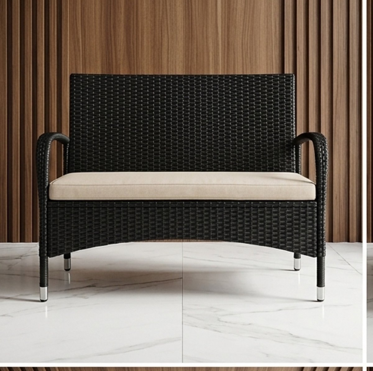 Luxe Tuinbankkussen 160x60x50 cm – Dik Outdoor Zitkussen voor Rotan Bank & Schommelbank – Weerbestendig Bankkussen met Zachte Vulling & Comfort Foam – Antraciet | Mobili Bella