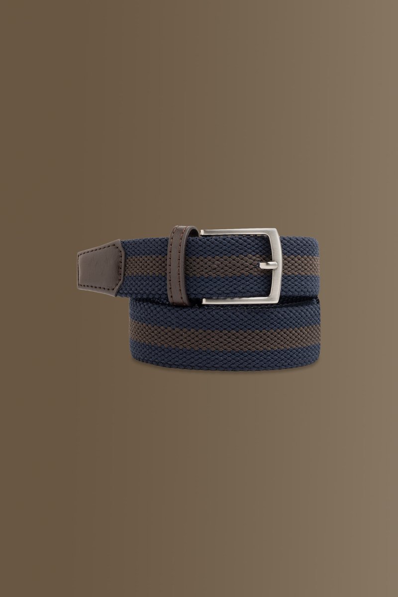 Laurent Vergne - Heren - Riem - Blauw - Bruin - maat 110
