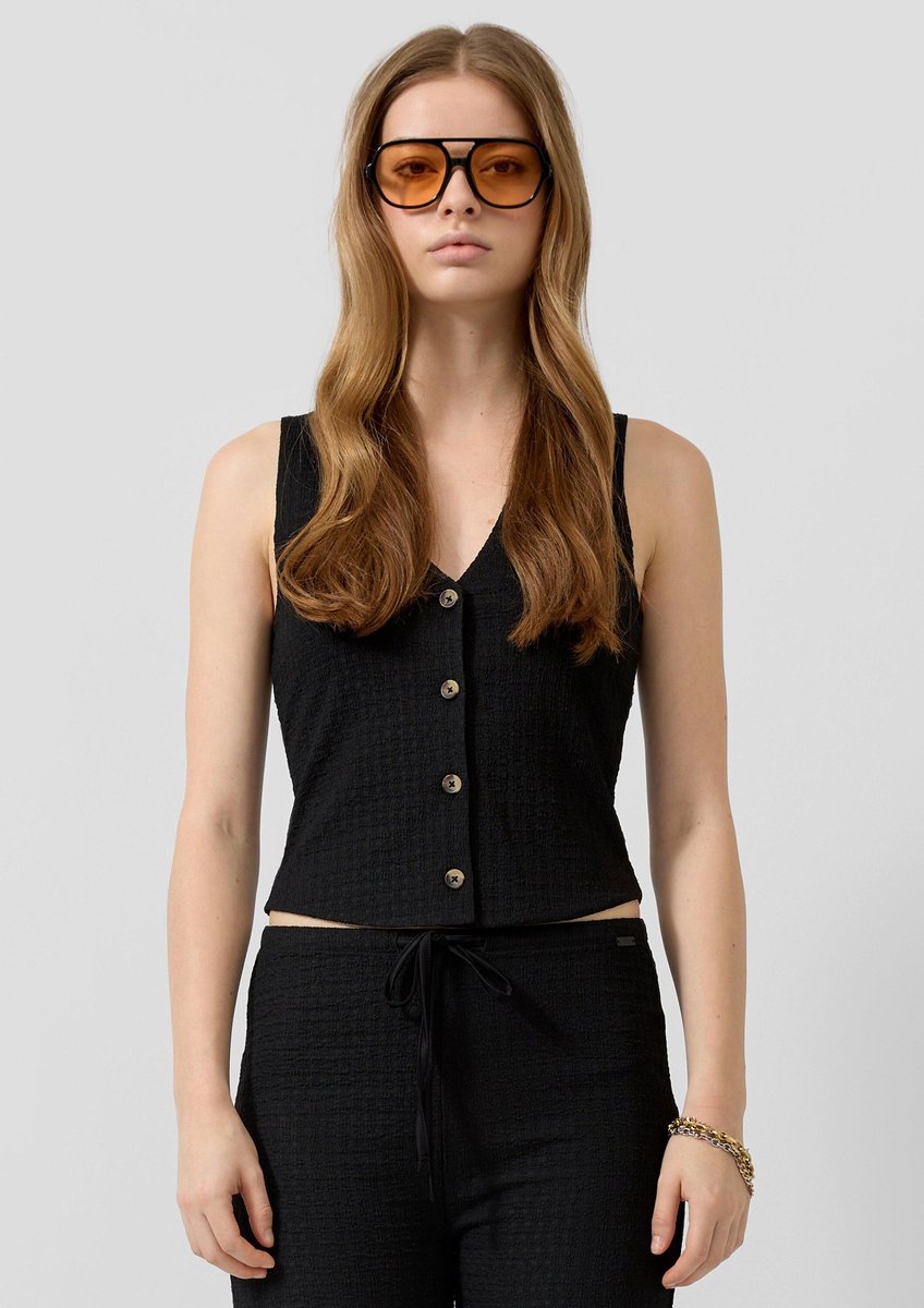 Gilet van gestructureerde jersey
