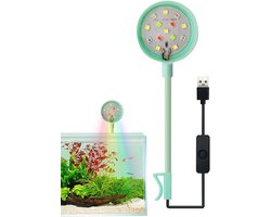 Schildpad Warmtelamp - Aquarium Lamp - Verlichten Aquarium - 360° Verstelbaar - 50.000 Uur - Licht Groen