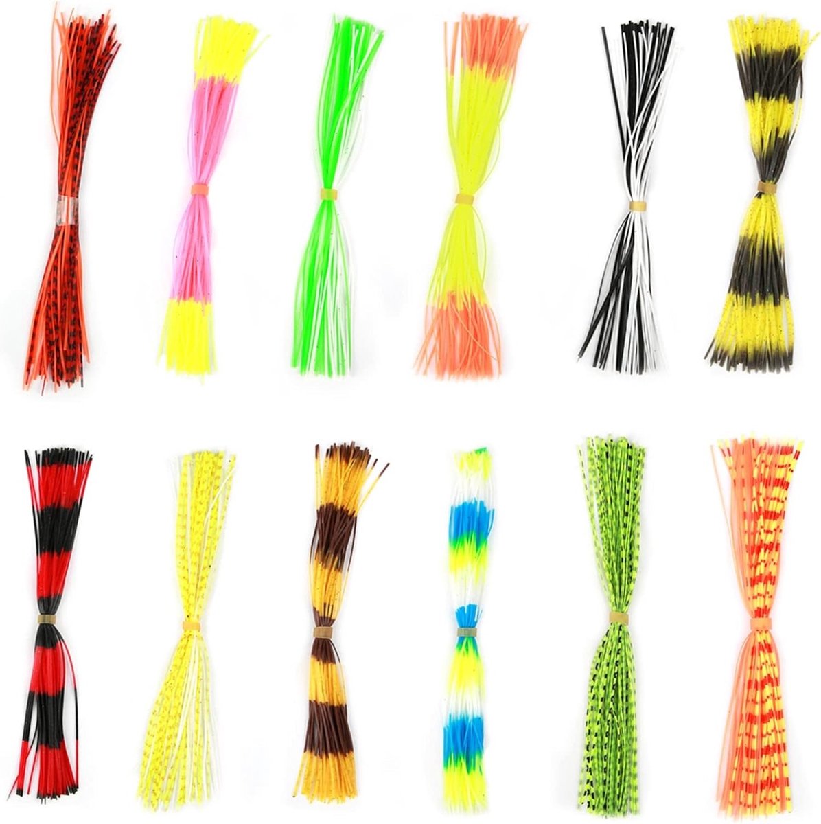 600 Strands Zachte Siliconen Lure Skirts Accessoire voor DIY Spinnerbaits en Jig Lures - Maak Je Eigen Visserslures met Flexibele Siliconen Strengen