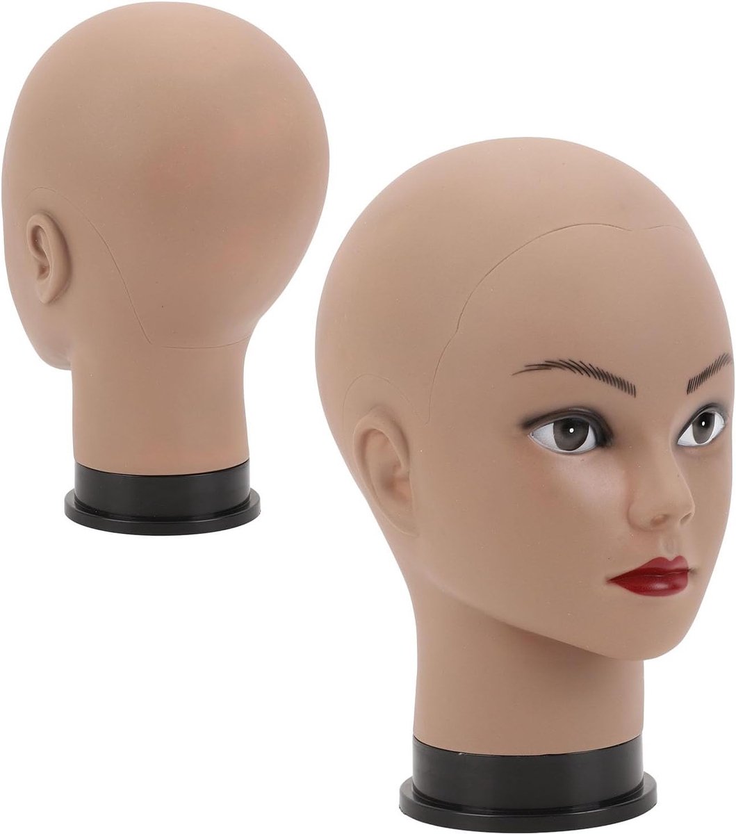 Mannequin Hoofd van PVC voor Schoonheid Make-up, Styling van Perücken, Hoeden, Brillen en Koptelefoons - Essentieel Gereedschap voor Professionals en Studenten