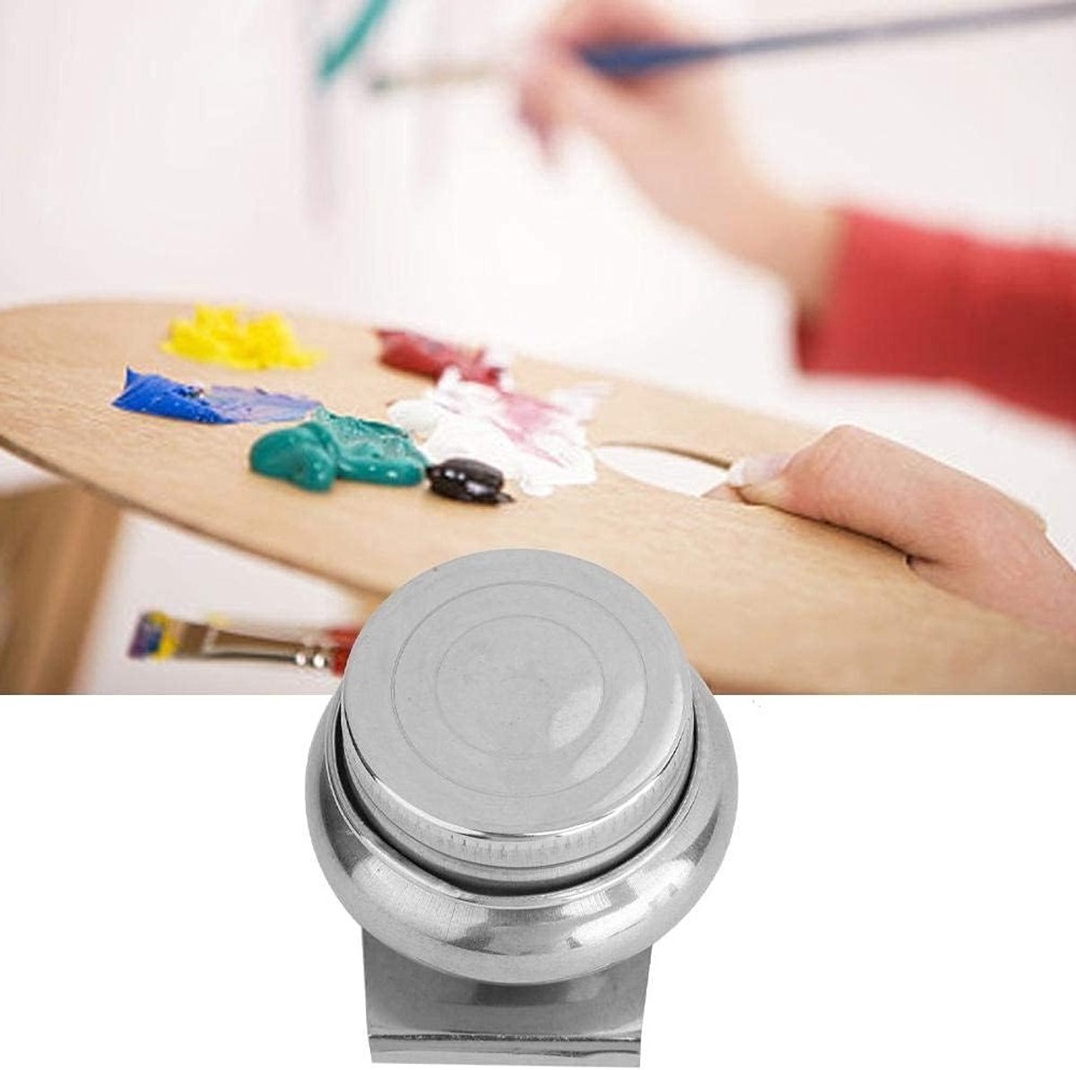 Grote Palette Cup voor Olieverf en Aquarel - Dubbele Dip Kom voor Schilderen en Tekenen