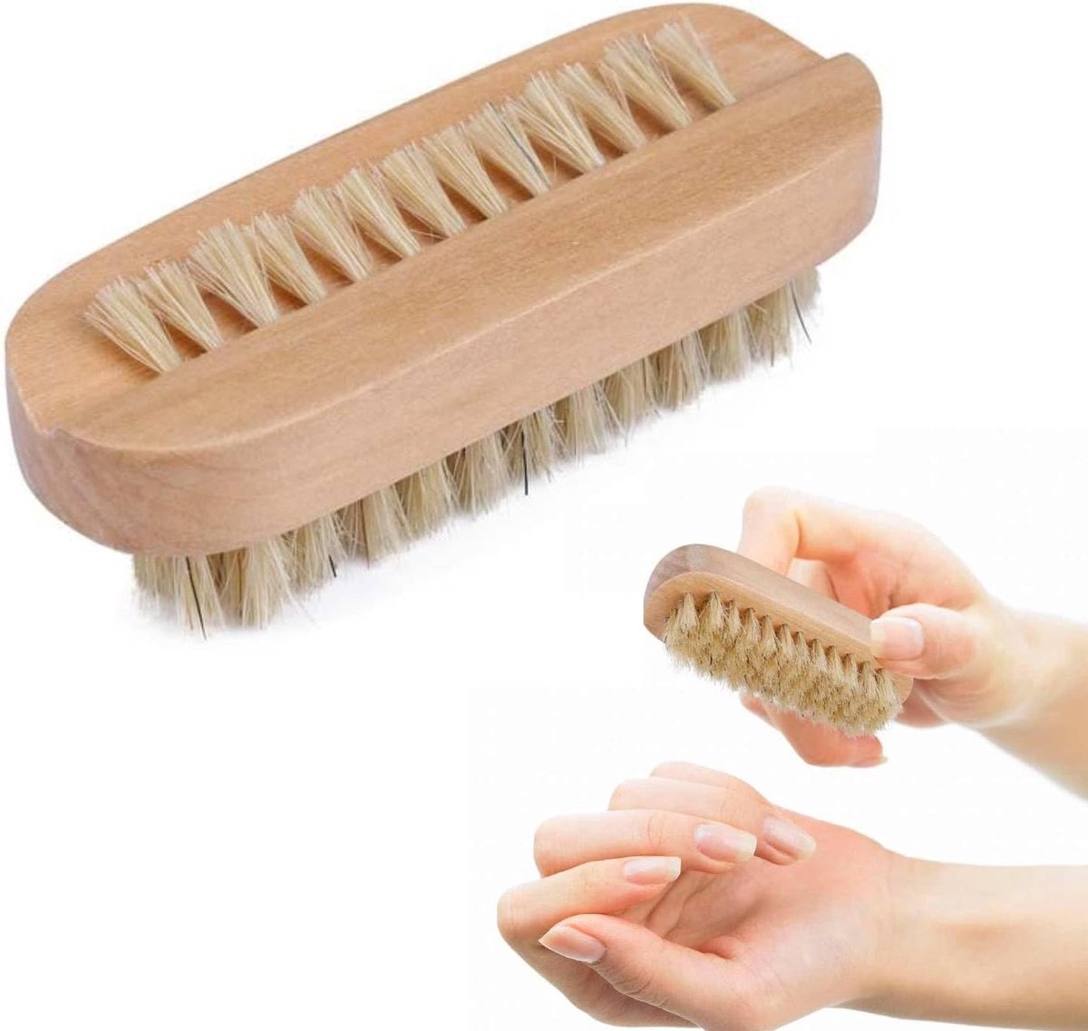 Nagelborstel - Nagelreiniger - Vuil Verwijderen - Dubbelzijdig Ontwerp - 10 x 4 x 3 cm