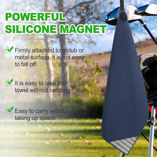 24 x 16 Inch Magnetische Golf Handdoek met Draad Reinigingsdoek - 2 Stuks Microvezel Wafelpatroon Handdoeken met Magneet en Clip voor Golfkarren en Golfuitrusting - Rood/Wit van Dailygoods — afbeelding 2