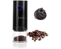 Elektrische Koffiemolen – USB-C Oplaadbaar – Instelbare Maalgraad – 25g Capaciteit – Draadloos – Zwart – Voor Koffiebonen