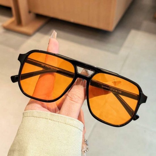 Koningsdag bril - Oranje bril - Koningsdag accessoires - Retro bril - Mode bril - Festivalbril - Technobril - Rave bril - Festival zonnebril - Zwart - Vintage - Koningsdag - Kingsday van Merkloos — afbeelding 5