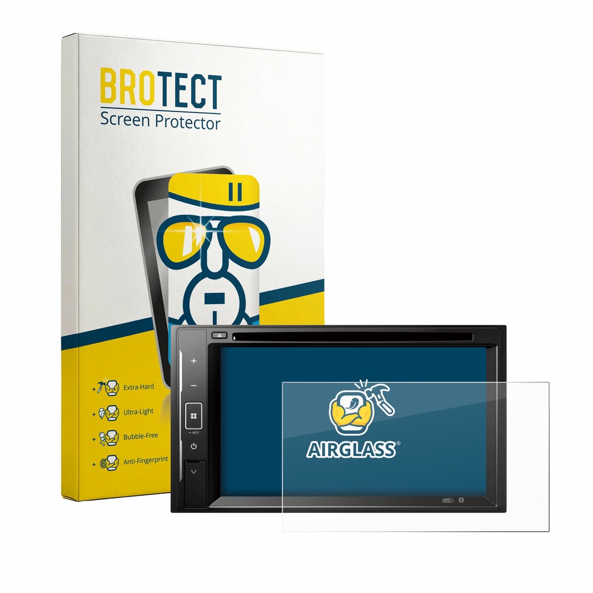 Screenprotector voor Pioneer DMH-A240DAB Beschermglas transparant