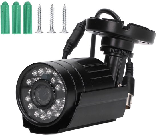 Dailygoody - Analoge CCTV-camera - Waterdichte beveiligingscamera met nachtzicht - 2 MP - Voor binnen en buiten - IP66 - Helder beeld — afbeelding 2