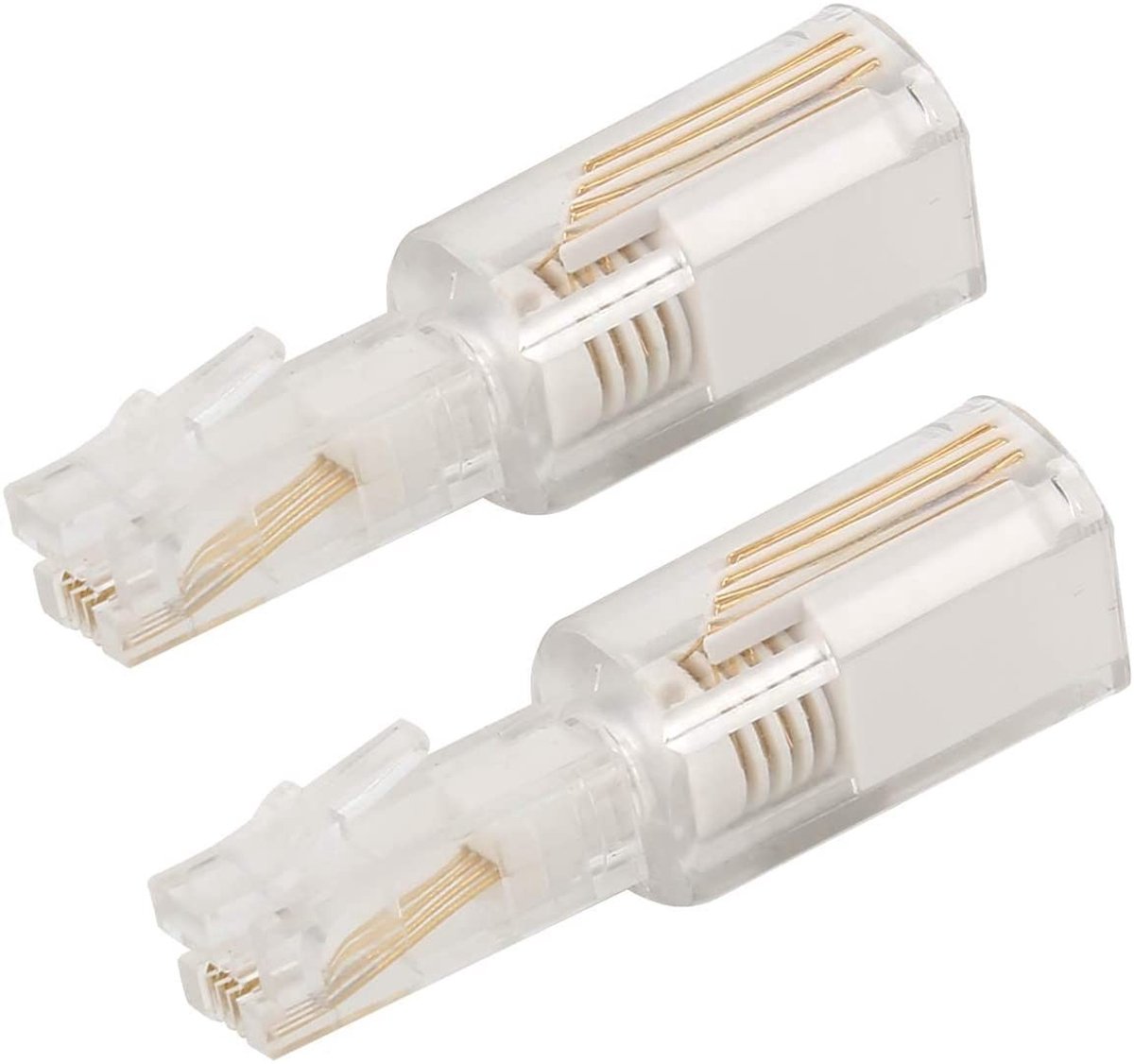 ® - Short Clear Phone Coil Cord Detangler (2 Pack)