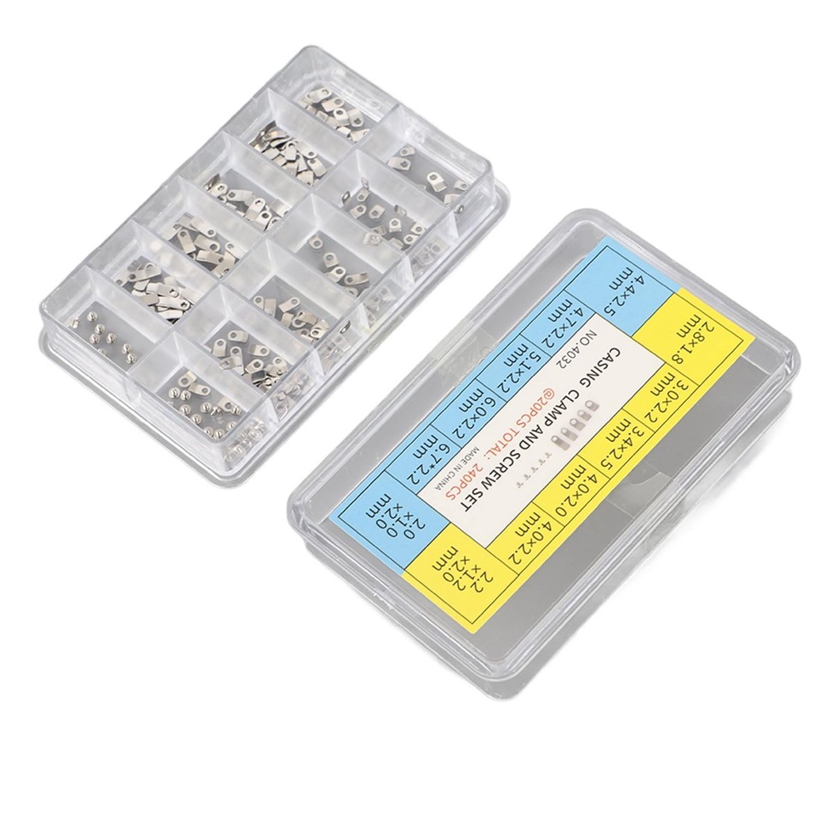 Dailygoody - Horloge Behuizing - 240 Stuks Klem Adapter - Professioneel Ontwerp - 9 x 5 x 2 cm - Beweging Beveiligen - Voor Horlogemakers - Diverse To