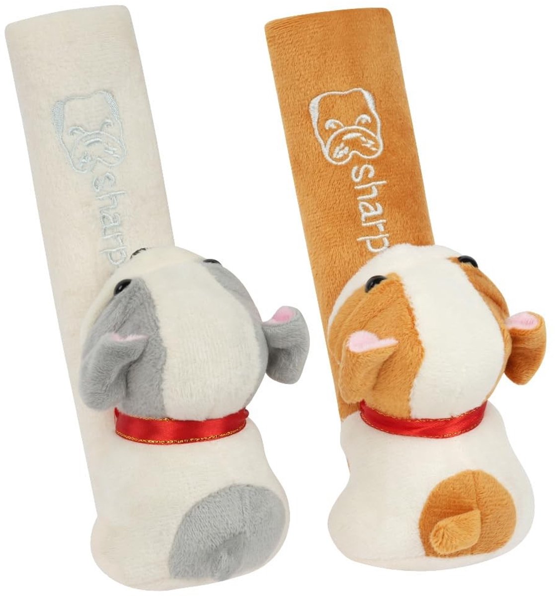 Dailygoody - Cartoon autogordelbeschermers - Multifunctionele gordelbeschermers - Hond - Comfortabele reiservaring - Geschikt voor kinderen en volwas