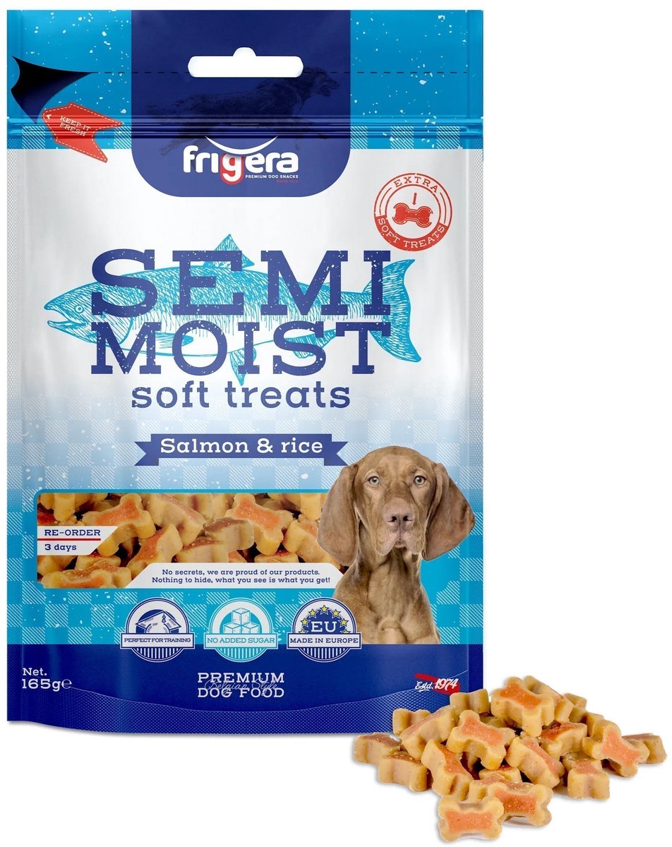 10x165 gr Frigera soft treats bones salmon / rice
