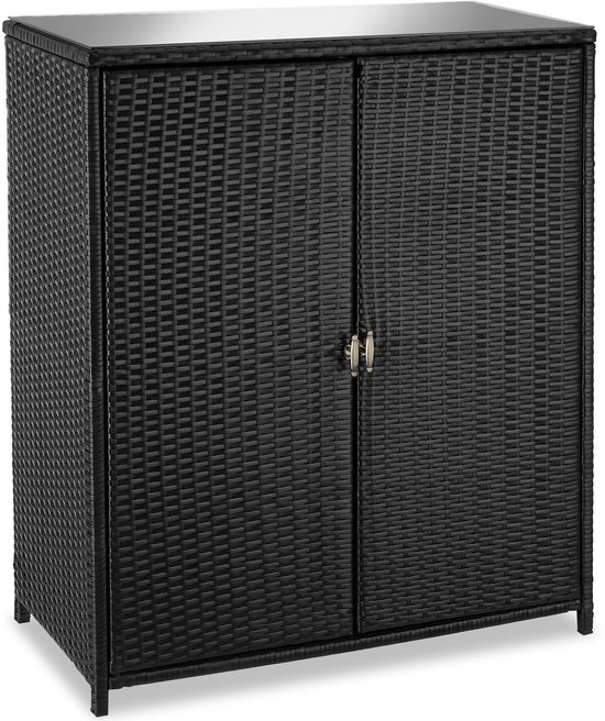 tectake® wicker tuinkast – 84,5 x 40,5 x 103,5 cm