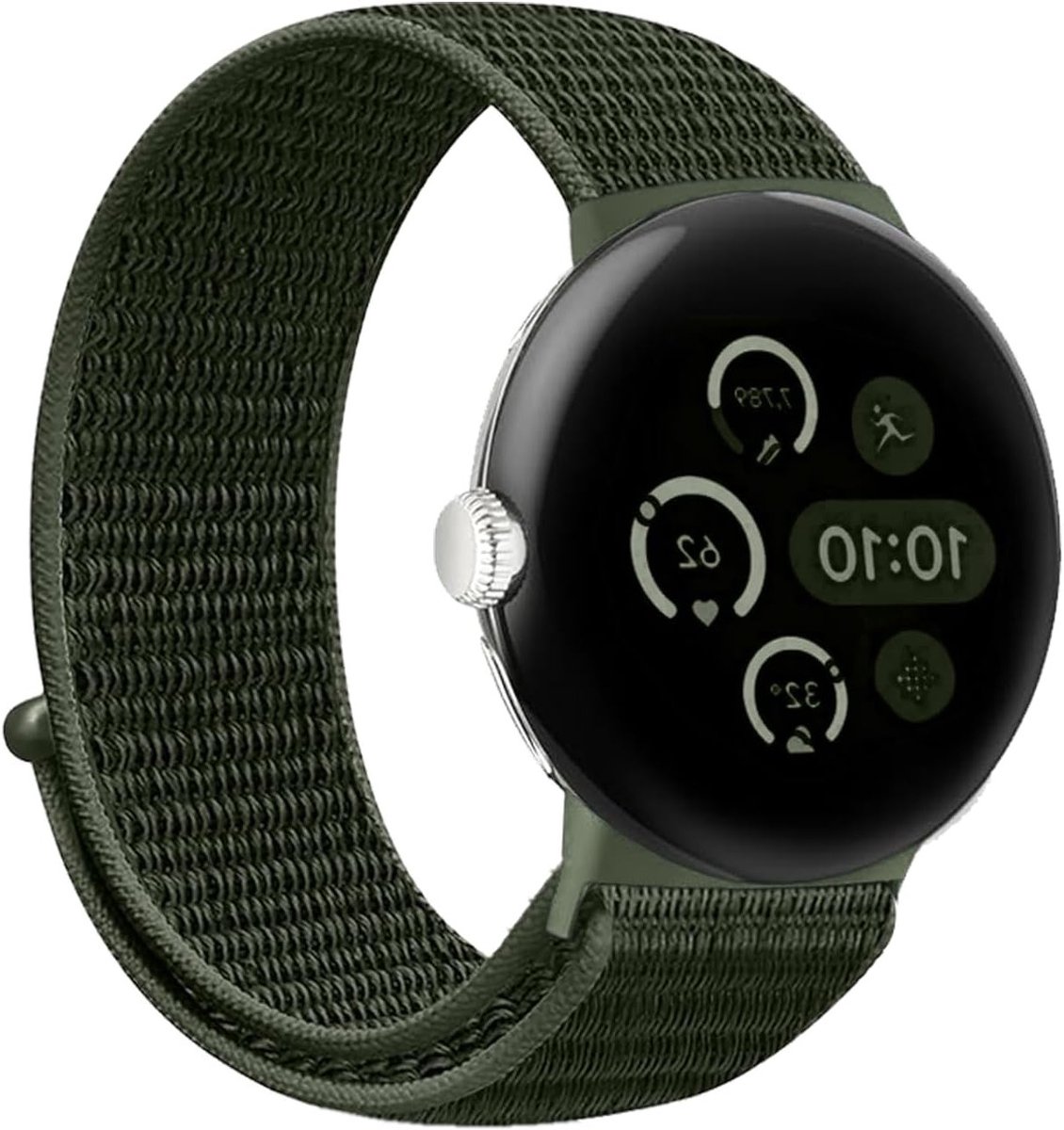 Elastische Nylon Horlogeband voor Sporthorloges, Geschikt voor Pixel Watch 4/3/2/1 41mm en 45mm, Duurzaam en Comfortabel