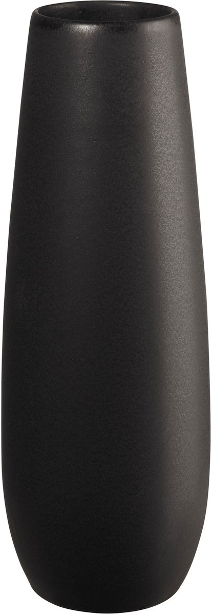 ASA Selection ease Vaas Black Iron, bloemenvaas, vloervaas, decoratieve vaas, aardewerk, matzwart, H 32 cm, 91032174