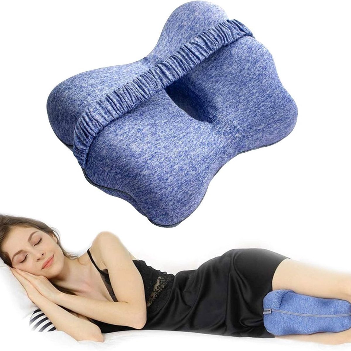 MRKK® Kniekussen voor in Bed - Beenkussen Zijslaper - Verhoging Rugslaper - Orthopedisch