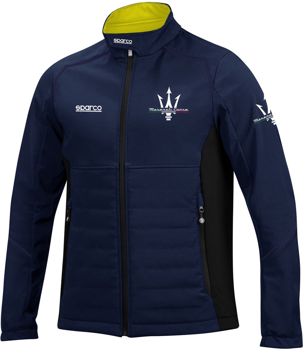 Sparco Maserati Softshell Jas - Zwart — Marineblauw