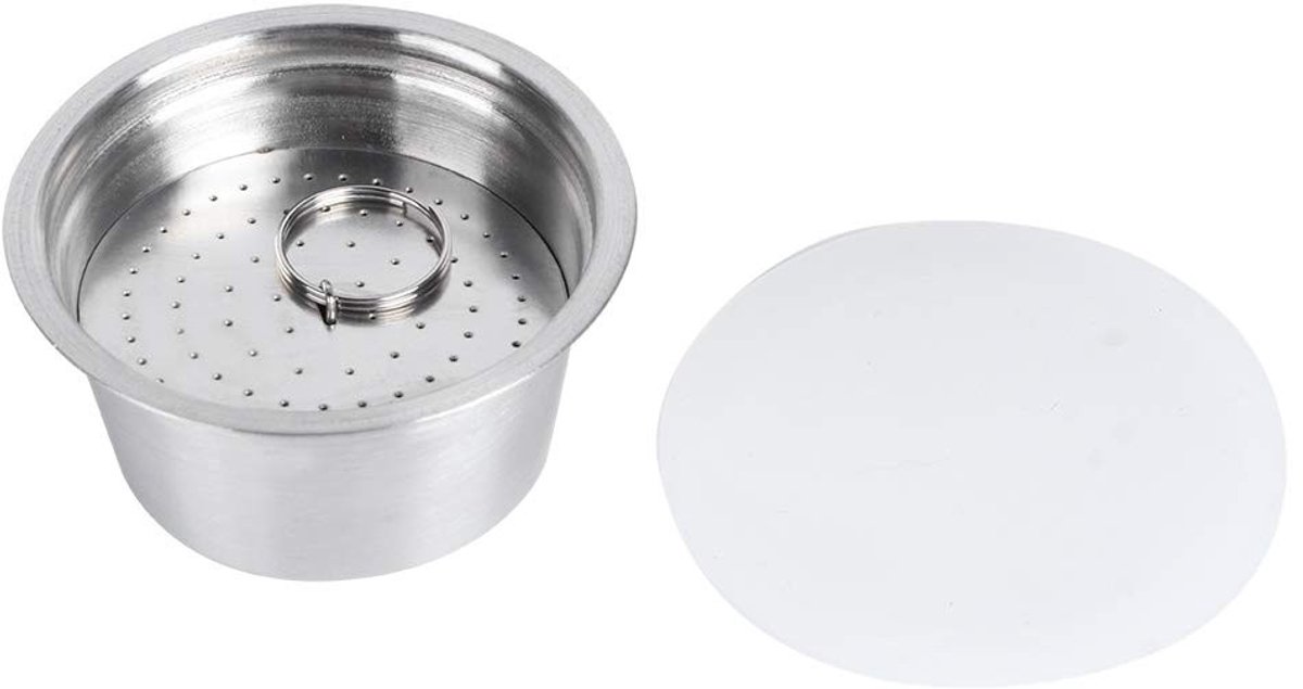 Dailygoody - Herbruikbare Capsule - Duurzaam en Milieuvriendelijk - Wit - Koffiezetapparaat - Crema - Perfect voor Koffieliefhebbers - Handmatige ...