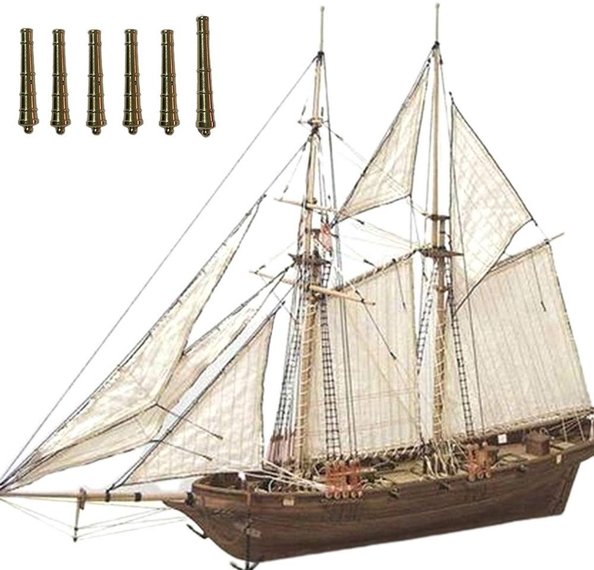 Dailygoody - Stecto Modelbouwset schip - Houten zeilboot model - Eenvoudig te monteren - Decoratief voorwerp - Educatief speelgoed - Geschikt voor kin..