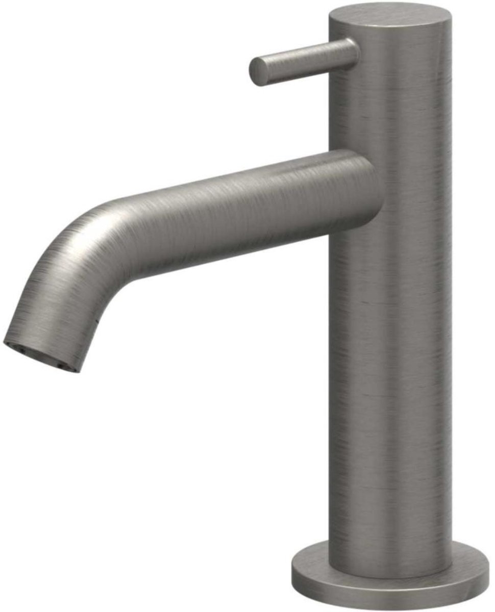 IVY Bond Fonteinkraan - Opbouw - Laag - Geborsteld Metal Black PVD