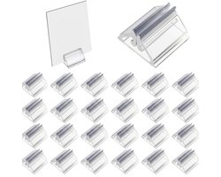 Transparante acryl fotohouders set 25 stuks fotohouders kaart houders display standaard voor foto kaarten en prijskaartjes staand minimalistisch lichtgewicht ontwerp