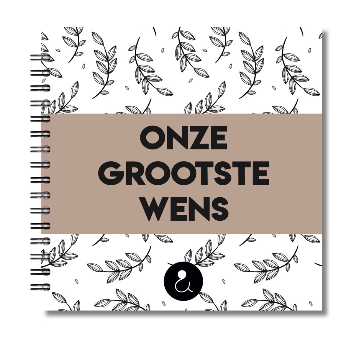 Kinderwens boek | Invulboek kinderwens | Journal zwanger worden | Mijn grootste wens | Botanical Sand
