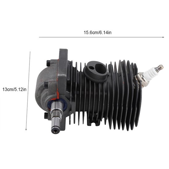 OmGoods - Dailygoody - Motor Motor Cylinder Piston - Chainsaw Onderdeel - Hoogwaardige Kwaliteit - 38mm - Inclusief Crankshaft en Accessoires - Geschikt v... van Omgoods — afbeelding 3
