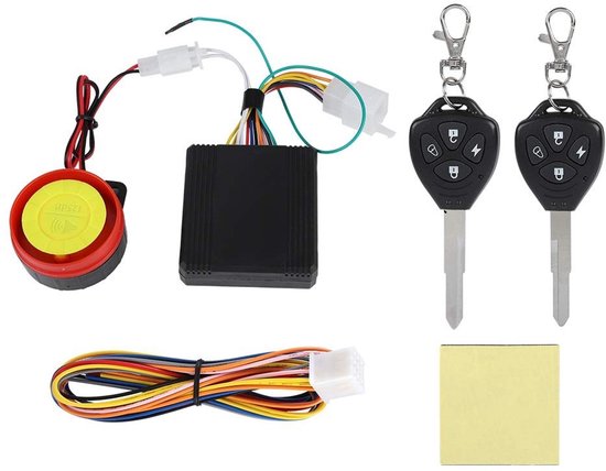 Dailygoody - Anti-diefstal alarmsysteem - 125Db - Universeel en waterdicht - Voor motorfiets en scooter - Inclusief dubbele afstandsbediening