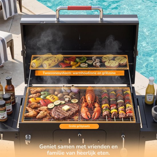 Damenzo - Barbecue - Barbecue houtskool - Grill - Grill apparaat - Bbq - Bbq houtskool - 71x42.5 cm - Zwart van Merkloos — afbeelding 2