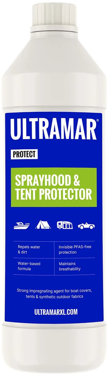 Ultramar - Sprayhood & Tent Protector 1L - Impregneermiddel voor Bootkap, Tent, Cabriodak, Zonnescherm - Waterdicht - Waterafstotend
