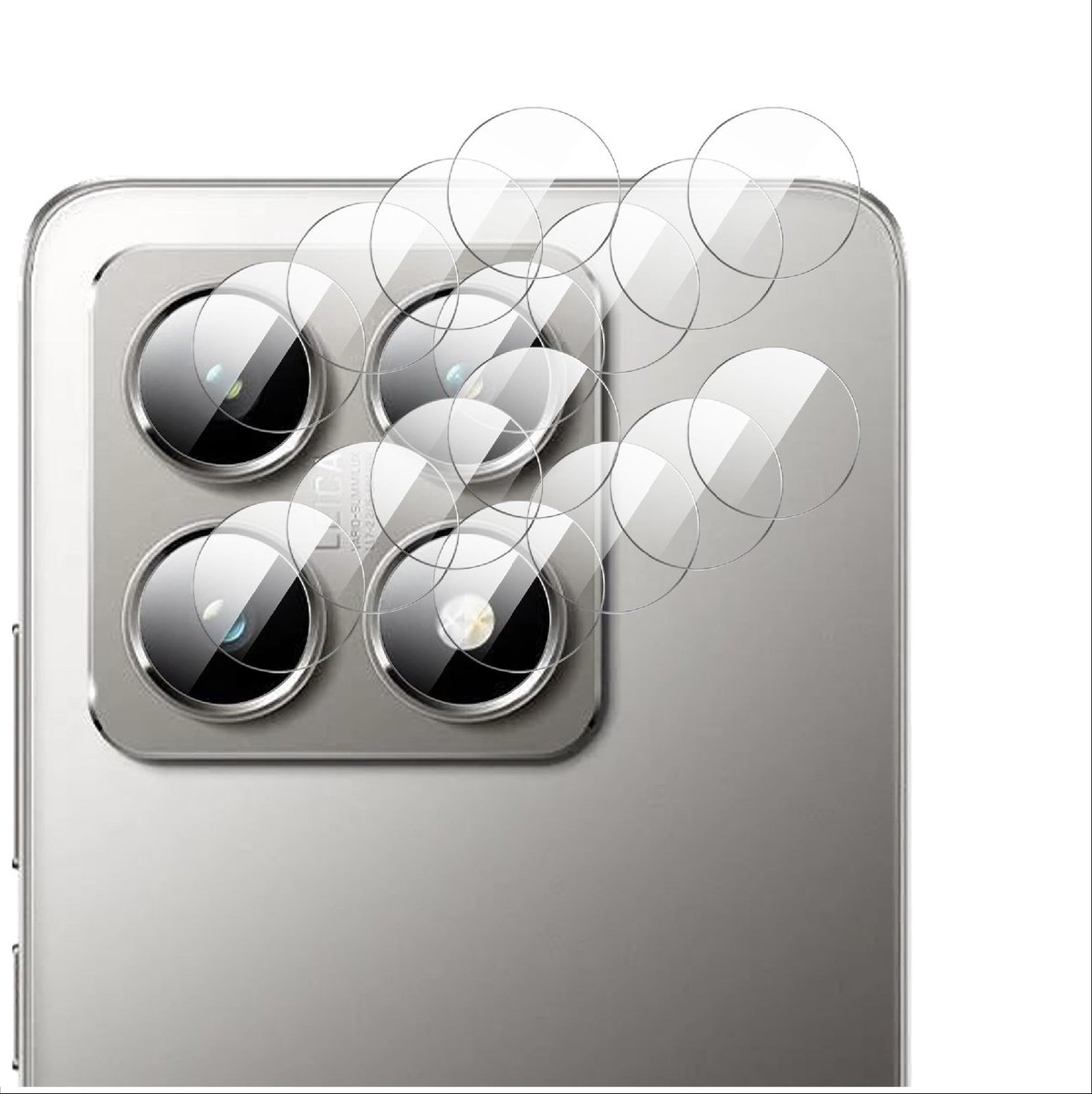 Dailygoody - Ultradunne cameralensbeschermer - HD gehard glas - Bescherming voor Xiaomi 14T - 4-pack - Camera bescherming - Geschikt voor Xiaomi 14T