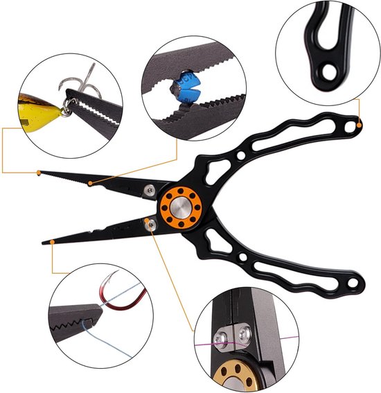 aladdien - Vistangenset - Visgrijper multitool - Aluminium vistang met veiligheidstas - Blauw - Vishaakverwijderaar - Geschikt voor vissers - Viscon.. van Aladdien — afbeelding 5