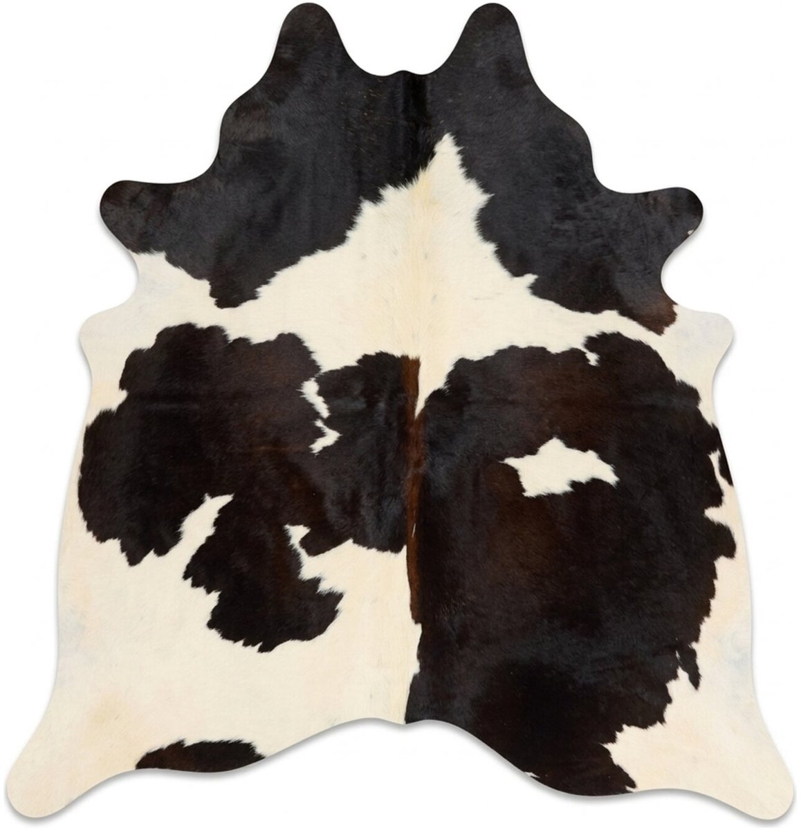 Koeienhuid Vloerkleed - Driekleur Donker - 240 x 220 cm - Koeienkleed / Koeienvel / Dierenvel / Dierenhuid / Koehuid Tapijt - incl. 4 onderzetters