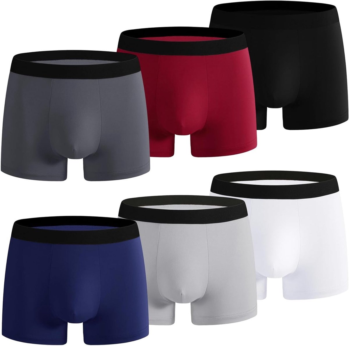 Heren Boxershorts Set van 6, Ademend Ondergoed, Zacht en Comfortabel, Maten S-XXL, Perfect voor Dagelijks Gebruik