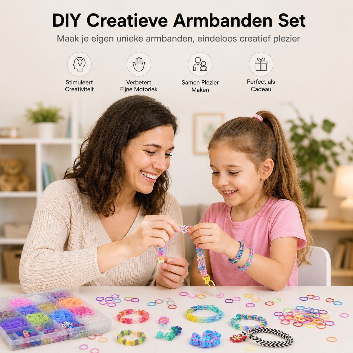BOTC Loombandjes Starterspakket - 1800-Delig - 30 Kleuren - Loomelastiekjes - Loomen - Loom Pakket — cadeau in Spellen & Speelgoed - foto 4