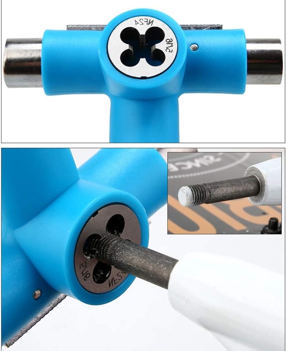 Multifunctionele Skate Tool met T-Type Hex Wrench en L-Type voor Onderhoud en Reparatie van Skateboards