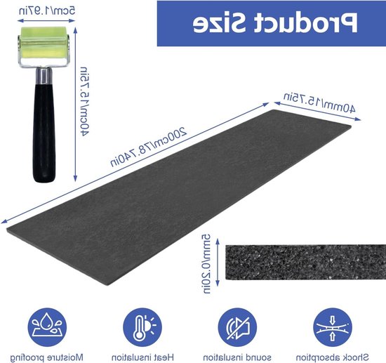 Isolatiemaat voor Auto's - Zilver Schuim, Zelfklevend, 5mm Dikte, 40cm x 200cm, Waterdicht en Vochtbestendig, Ideaal voor Trucks en Campers — afbeelding 5