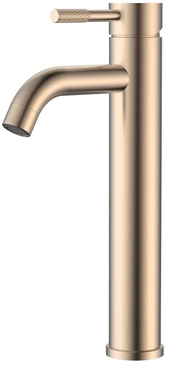 DutchLine - S-Grip Hoge Wastafelkraan – Geborsteld koper