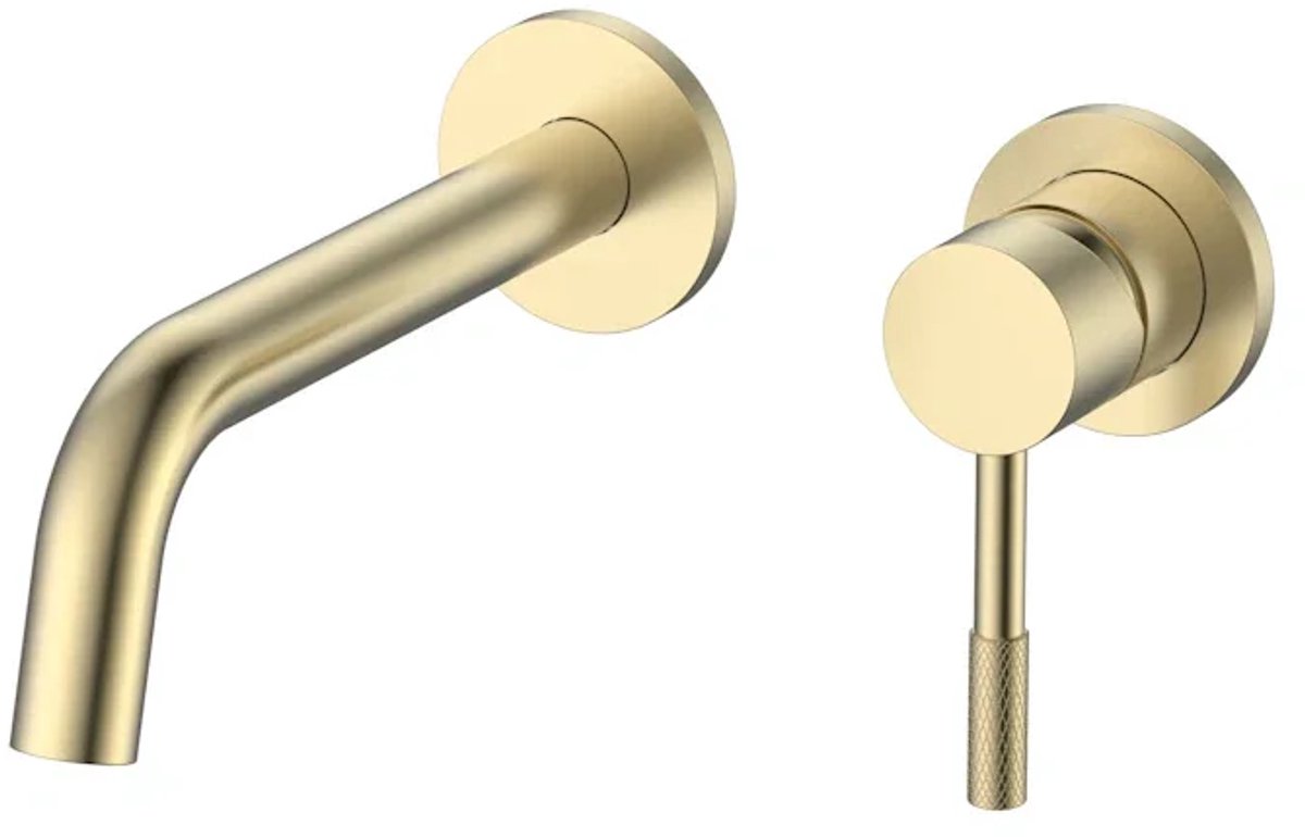DutchLine S-Grip Wastafelkraan - afbouwdeel - Goud