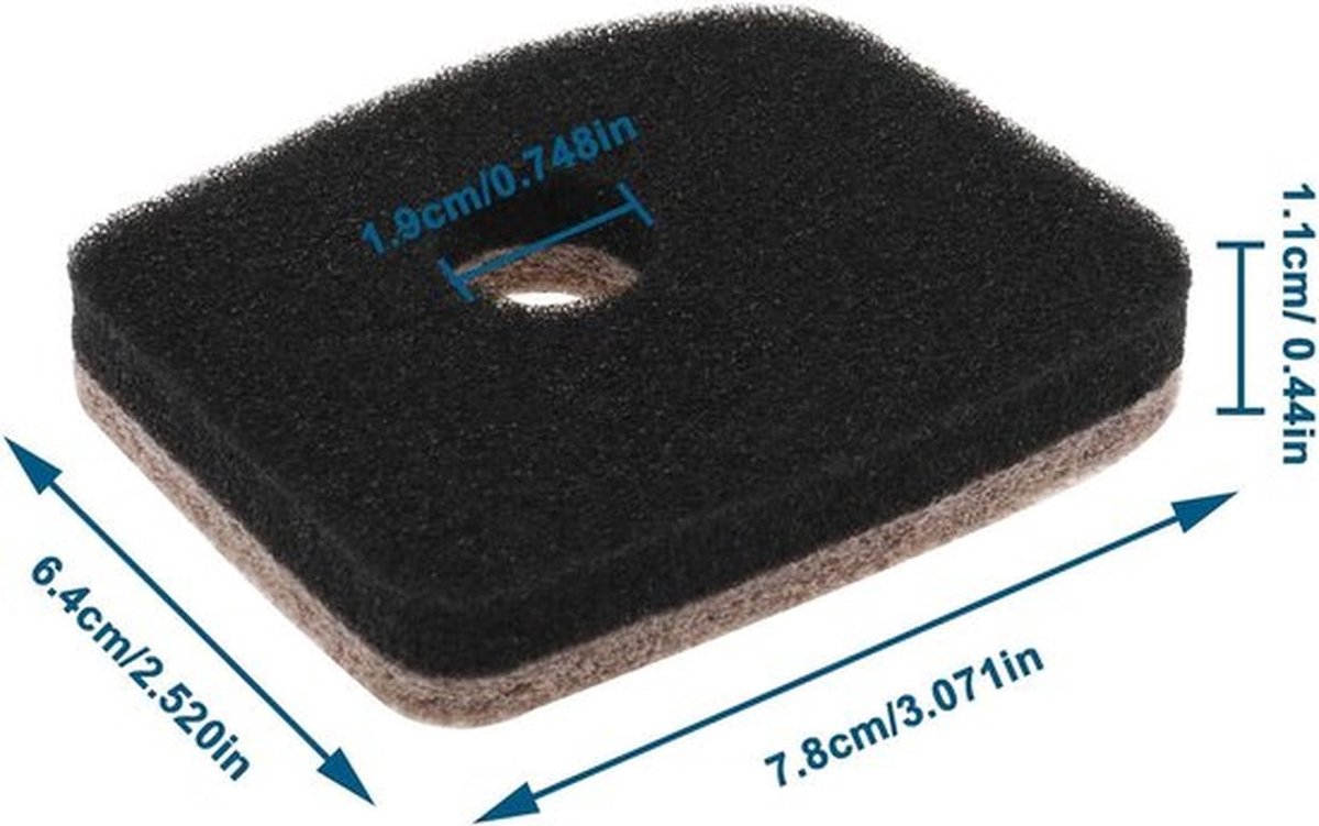 Luchtfilter voor Stihl Bladblazers - 3 stuks - OEM-nummer 42411201800 42411404401 - Geschikt voor BG56 BG66 BG86 SH56 SH56C SH86 BR200 – foto 7