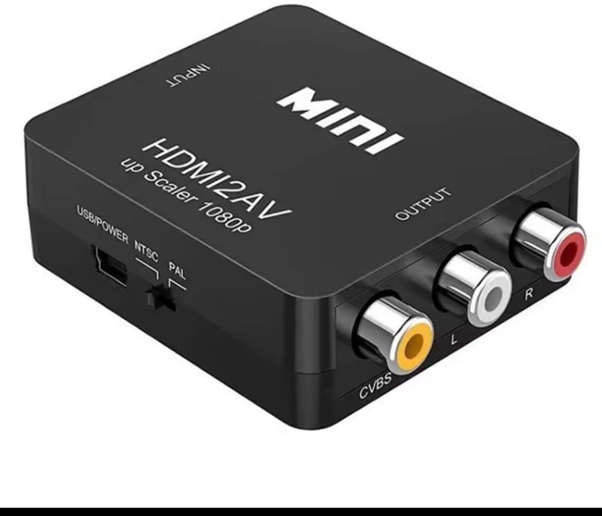 HDMI naar AV Converter – HDMI2AV Adapter – HDMI naar RCA – 1080P Ondersteuning – Voor TV, Monitor & DVD-speler