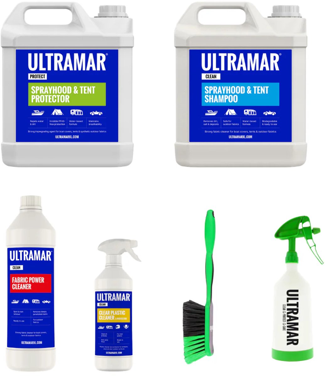 Ultramar - Compleet Bundel - 5L - Reinigen en Impregneren - Bootkap, Voortent, Cabriodak en Textiel