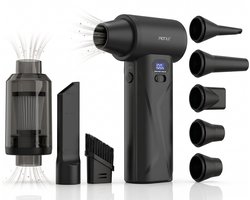 Auto Stofzuiger Snoerloos met Air Duster 110.000 RPM - Kruimeldief Draadloos - Kruimelzuiger - Handstofzuiger - Luchtblazer op accu - Perslucht - Turbo Fan