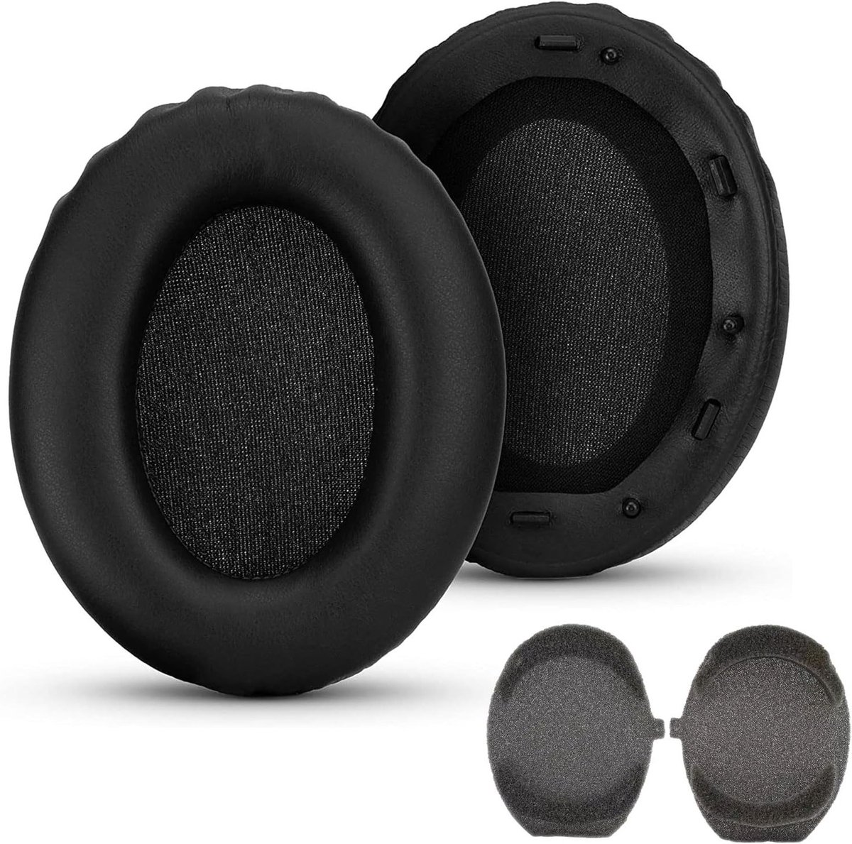 Comfortabele Oorkussens voor WH-1000XM3 Hoofdtelefoon, Zacht Geheugenfoam, Geluidsisolatie en Duurzaam Leer, Zwart