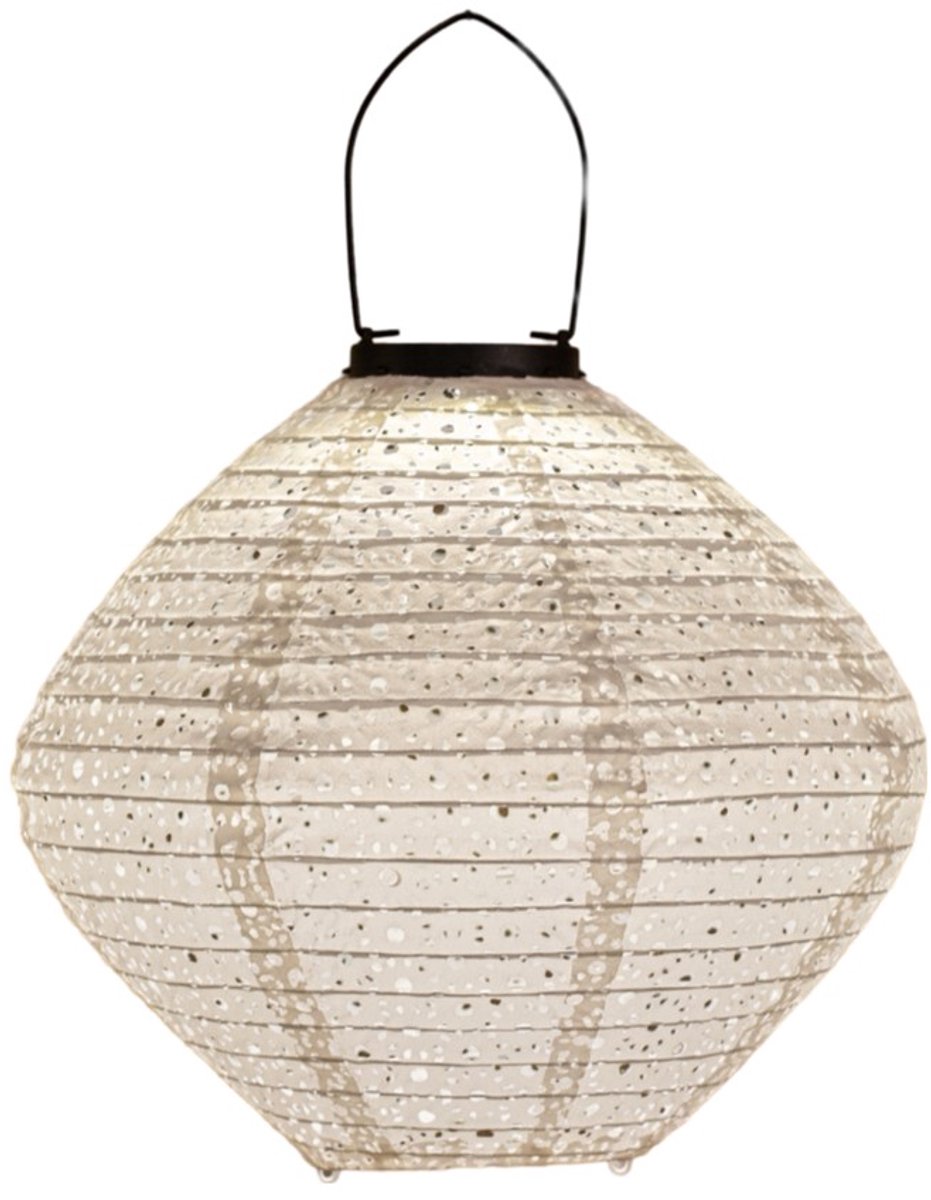 Annas collection - Solar Lampion 29 x 25 cm Wit Marrakesh