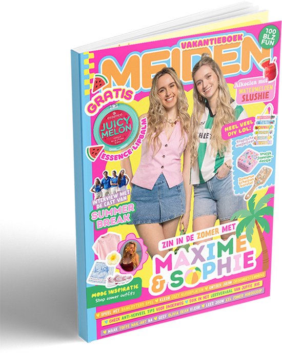 MEIDEN Zomerboek XXL 2026 - Vakantieboek voor Kinderen - Zomerboek - Doeboek - Vakantie - Puzzels - Bankzitters - Tekenen - Posters - Strips - DIY - Invullen - Knippen - Quiz - Speelgoed Meisjes - Cadeau Meisje - Cadeaus - Meiden Spullen Knutselen