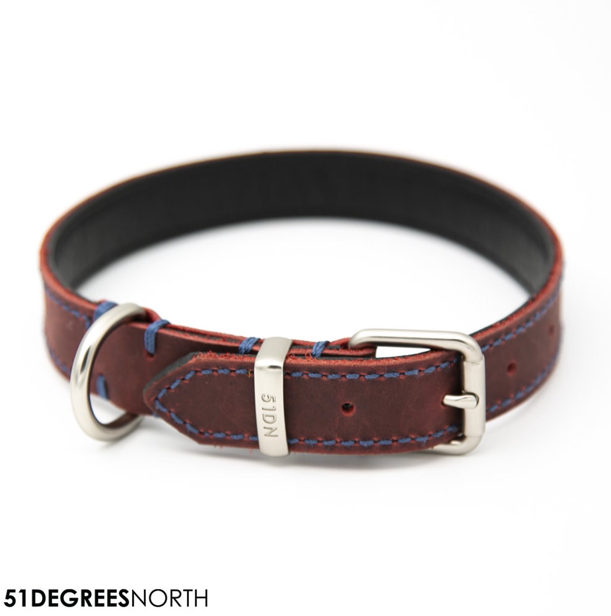 Milano - Collar - Contrast - Burgundy - 20mm x 50cm
