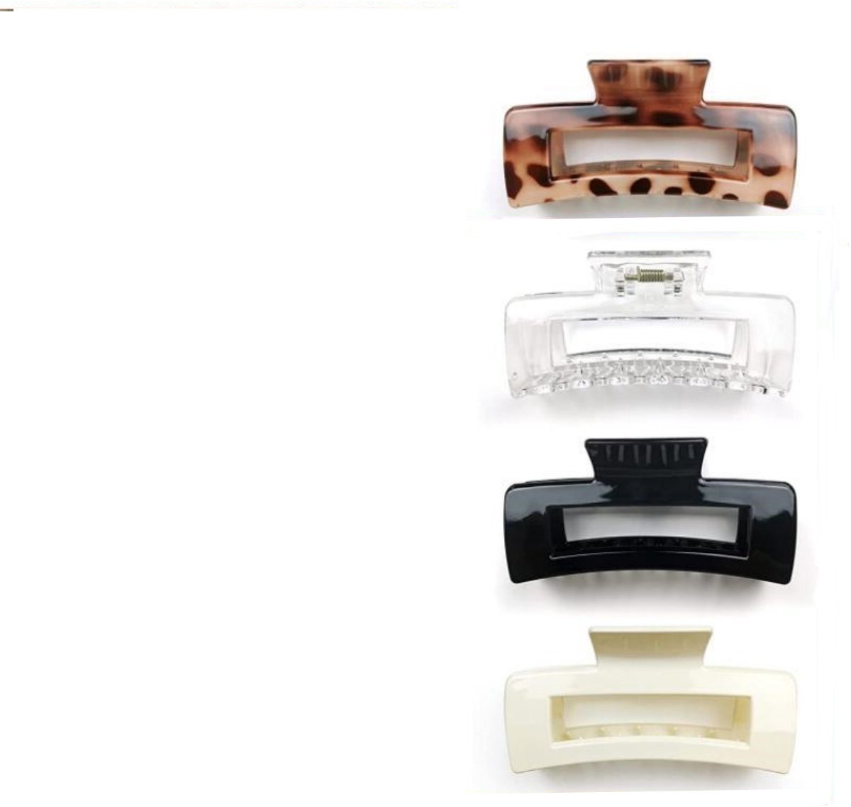 TOVBMUP Haarclips Premium - Haarklem - Haarklemmen Dames - Bananenclips - Haarspeld - Haarklauw - Bananenklem - Haarklem Groot - Haarclip - Haarclip Groot - Haarspelden Dames - 4 stuks